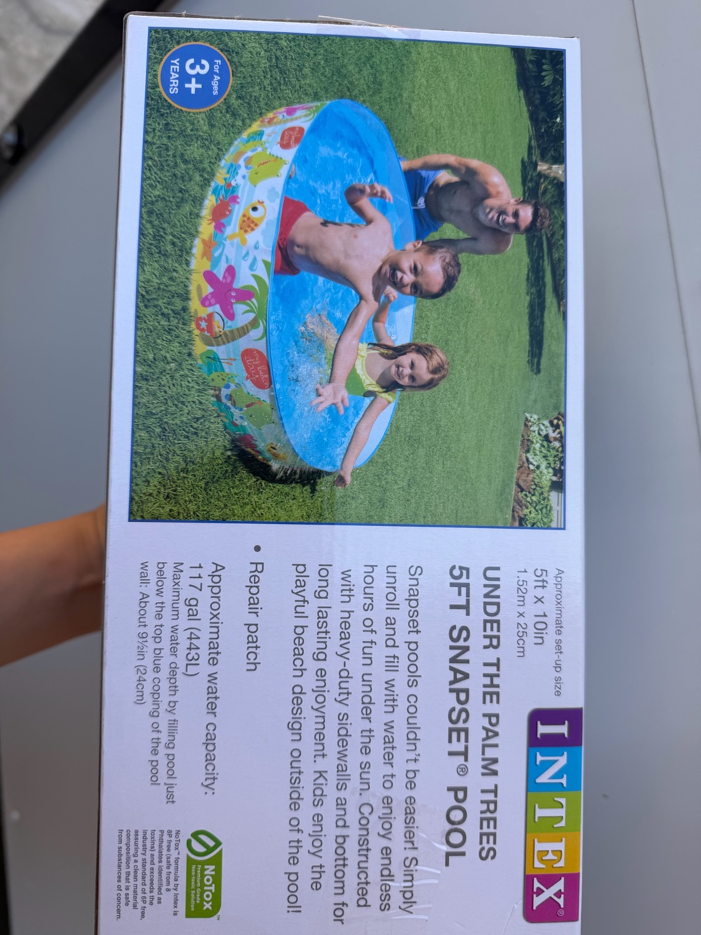 Kids Inflatable Splash Pool - Colorful Beach Print - Picture 2 of 2